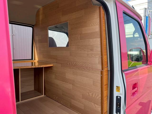 スクラム 8ナンバー 加工車 キッチンカー 軽自動車 フレンチバス仕様 2人乗り 事故歴無し! ETC レトロバス(22枚目)