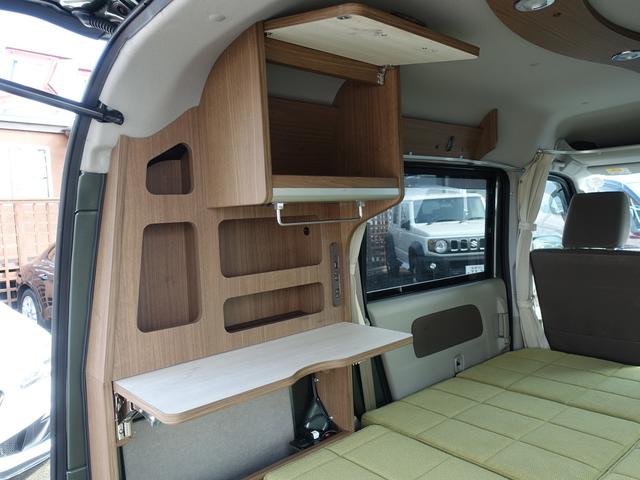 エブリイ ジョインターボ　フルタイム４ＷＤ　ミニチュアクルーズオリーブ（キャンピング仕様）　Ａｎｄｒｏｉｄ１０．１型ナビ　フルセグＴＶ　インナーミラータイプ２カメラドラレコ　ＥＴＣ　ＧａｒｃｉａＣｉｓｃｏＭｏｏｎ１４ＡＷ（22枚目）