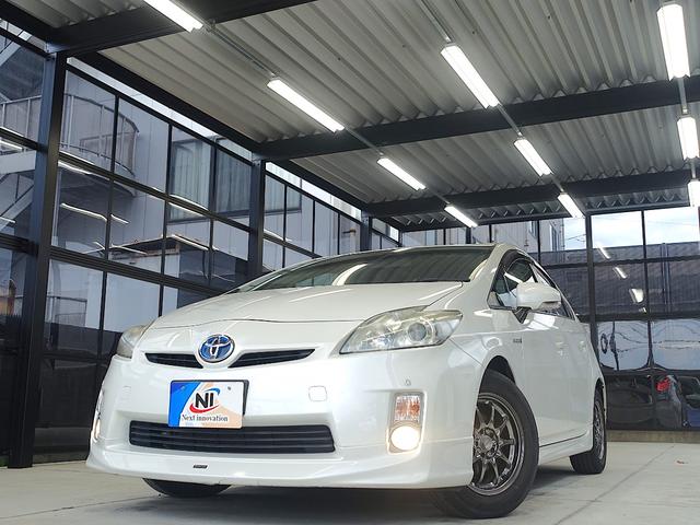 プリウス S モデリスタフルエアロ・RAYS-CE28-ECO軽量ホイール・シャークアンテナ・アルパインナビ・フルセグTV・ブルートゥースハンズフリー通話機能・バックカメラ・ETC・クリアランスソナー・ドアバイザー(4枚目)