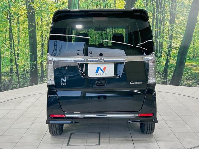 N-BOXカスタム G・ターボLパッケージ 両側電動ドア SDナビ バックカメラ 禁煙車 ハーフレザーシート スマートキー HIDヘッド ETC クルコン オートライト オートエアコン Bluetooth CD DVD再生 フルセグ(15枚目)