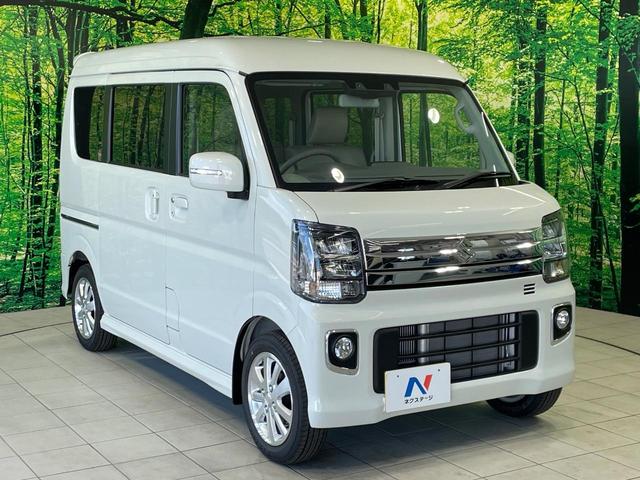 エブリイワゴン PZターボスペシャル 届出済未使用車 スズキセーフティサポート 両側電動ドア シートヒーター 電動オートステップ クリアランスソナー スマートキー LEDヘッド 車線逸脱警報 オートライト オートAC 純正14インチアルミ(16枚目)