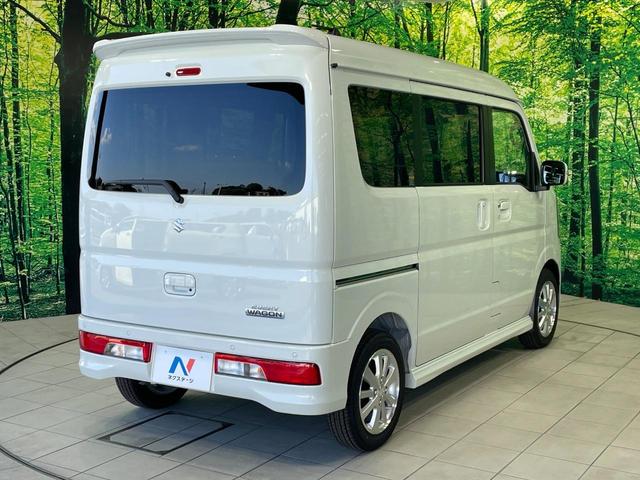 エブリイワゴン PZターボスペシャル 届出済未使用車 スズキセーフティサポート 両側電動ドア シートヒーター 電動オートステップ クリアランスソナー スマートキー LEDヘッド 車線逸脱警報 オートライト オートAC 純正14インチアルミ(17枚目)