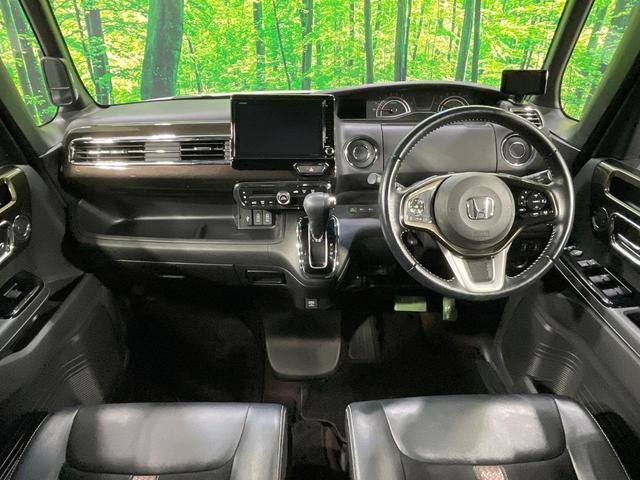 N-BOXカスタム G・EXターボホンダセンシング 禁煙車 純正8型ナビ ホンダセンシング レーダークルーズ 両側電動ドア ハーフレザー クリアランスソナー LEDヘッド バックカメラ ETC 純正14インチアルミ スマートキー ターボ(2枚目)