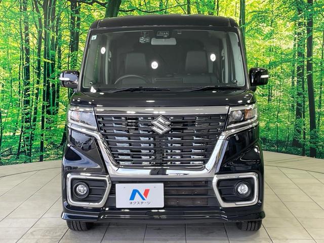 スペーシアカスタム ハイブリッドＸＳ　禁煙車　フローティング９型ナビ　スズキセーフティサポート　両側電動ドア　ハーフレザー　シートヒーター　クリアランスソナー　ＬＥＤヘッド　ＥＴＣ　アイドリングストップ　スマートキー　純正１５インチアルミ（14枚目）