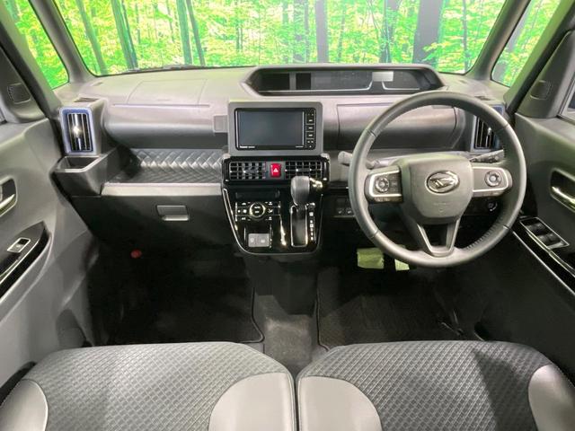 タント カスタムRSスタイルセレクション 禁煙車 SDナビ 衝突軽減 レーダークルーズ 両側電動ドア ハーフレザー シートヒーター クリアランスソナー LEDヘッド バックカメラ ETC 純正15AW スマートキー アイドリングストップ(2枚目)