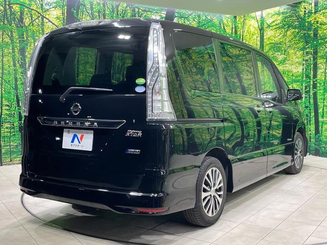 セレナ ハイウェイスター Vセレクション+セーフティ SHV 禁煙車 純正8型ナビ フリップダウンモニター 衝突軽減 車線逸脱警報 クルコン 両側電動ドア LEDヘッド バックカメラ ETC 純正16インチアルミ スマートキー(18枚目)