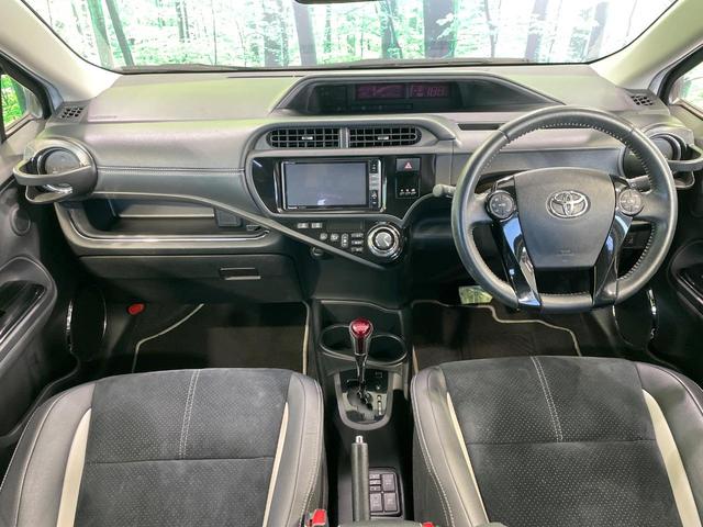 アクア G G’s SDナビ バックカメラ 禁煙車 ハーフレザーシート スマートキー LEDヘッド ETC オートライト オートエアコン Bluetooth フルセグ LEDフォグ(2枚目)