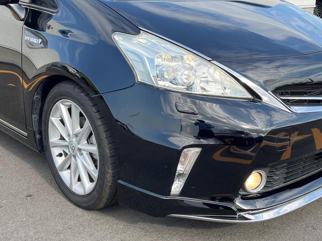 プリウスアルファ Sツーリングセレクション モデリスタエアロ SDナビ クルーズコントロール Bluetooth再生 ETC スマートキー オートエアコン ドアバイザー(12枚目)