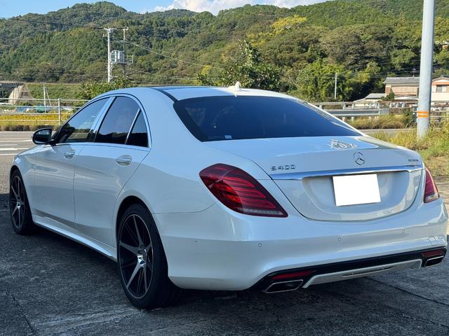 Ｓクラス Ｓ４００ハイブリッド　エクスクルーシブ　ダイヤモンドホワイト　禁煙車　カールソン２０インチアルミホイール　黒本革ベンチレーションシート　パノラミックスライディングガラスサンルーフ　レーダーセーフティーパッケージ　全方位モニター（6枚目）
