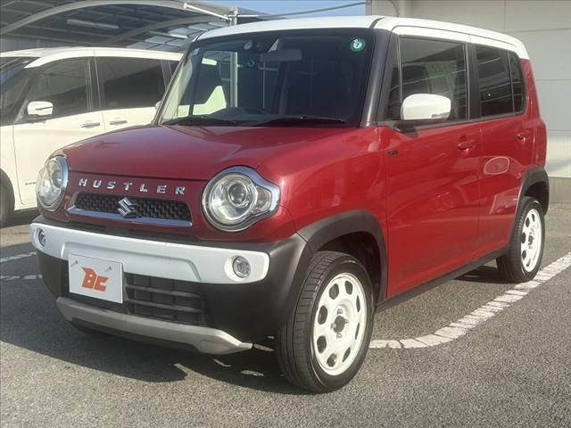 ハスラー 　２トーン　社外ＳＤナビ　フルセグ　ＢＴ　ＤＶＤ再生　ＲＢＳ　Ｂカメラ　ＨＩＤヘッド　エネチャージ　スマートキーＸ２　Ｐスタート　シートヒーター　ステリモ　Ａストップ　Ａライト　電格　革巻きステア（8枚目）