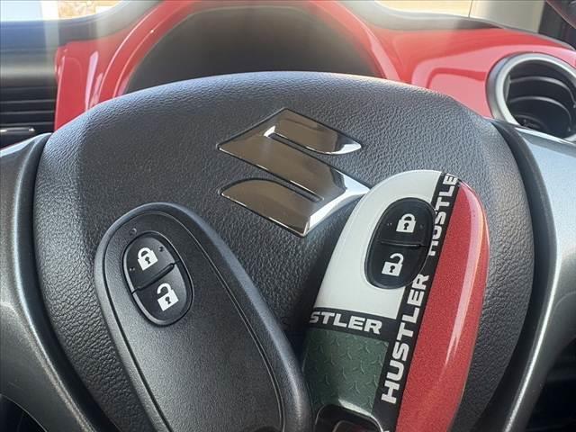 ハスラー 　２トーン　社外ＳＤナビ　フルセグ　ＢＴ　ＤＶＤ再生　ＲＢＳ　Ｂカメラ　ＨＩＤヘッド　エネチャージ　スマートキーＸ２　Ｐスタート　シートヒーター　ステリモ　Ａストップ　Ａライト　電格　革巻きステア（27枚目）