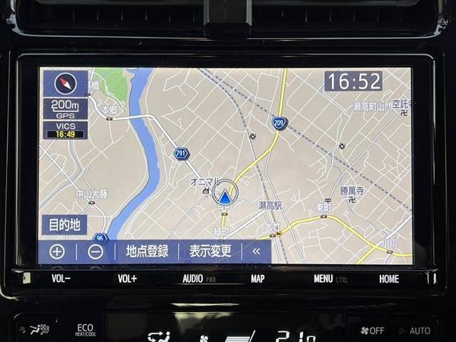 プリウス S 車検整備付 中期 セーフティーセンス 純正9インチSDナビ フルセグ DVD ブルートゥース Bカメラ LEDランプ オートハイビーム シートリフター 横滑り防止 クルコン ETC Pガラス(3枚目)