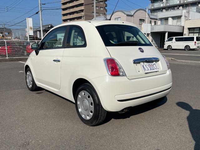 500 1.2 ポップ チンクエチェント 革調シートカバー ポータブルナビ ワンセグTV アイドリングストップ シティモード MTモード付 記録簿(5枚目)