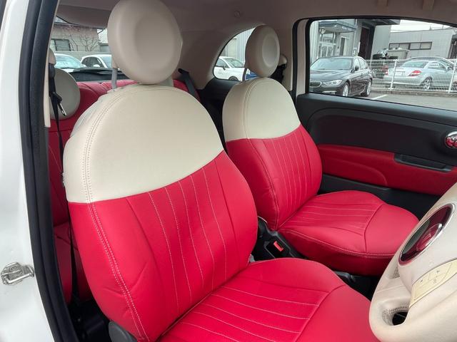 500 1.2 ポップ チンクエチェント 革調シートカバー ポータブルナビ ワンセグTV アイドリングストップ シティモード MTモード付 記録簿(16枚目)