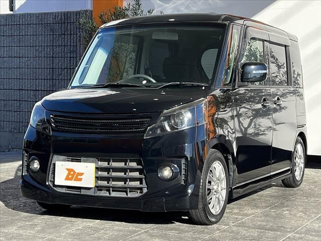 スペーシアカスタム ＴＳ　ローダウン　ナビ　地デジ　ＤＶＤ　両電スラ　外アルミ　ＨＩＤヘッド　フォグ　外グリル　スマートキー　Ｐスタート　ロールカーテン　Ｐガラス　トップシェードガラス　オーバーヘッドコンソール（10枚目）