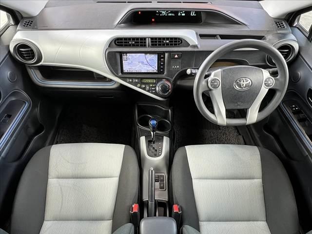 アクア S 禁煙 スマートキー LED シートヒーター ナビ ステリモ Bモニタ BTオーディオ ETC ナノイー Aライト Pスタート フォグ シートリフター バイザー リアワイパー ECOモード EVモード(2枚目)