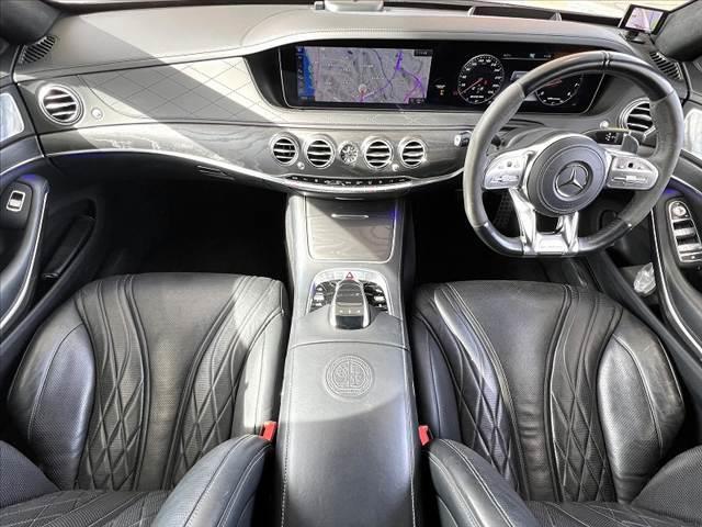 Sクラス S63 ロング 禁煙 ナビ Burmester パノラミックルーフ 全方位モニ フルセグ BTオーディオ HUD BSM パドルシフト コンビハンドル 電子P シートヒーター ベンチレーション レーダーセーフティ(2枚目)
