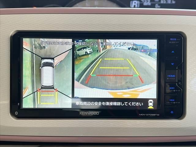 ムーヴキャンバス Ｇホワイトアクセントリミテッド　ＳＡＩＩＩ　後期　禁煙　両電スラ　全方位モニタ　ナビ　ＬＥＤ　ＥＴＣ　ＢＴオーディオ　ＤＶＤ　フルセグ　スマートキー　Ｐスタート　アイドリングストップ　スマートアシスト　Ａハイビーム　スタッドレス　Ａライト（4枚目）