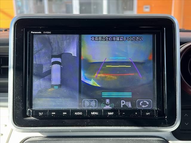 スペーシア ハイブリッドX 禁煙 全方位 LED HUD 両電スラ 純正8型ナビ フルセグ セーフティS Pスタート Aライト Aハイビーム Aストップ ステリモ シートヒーター シートリフター 純正14インチAW DVD再生(4枚目)