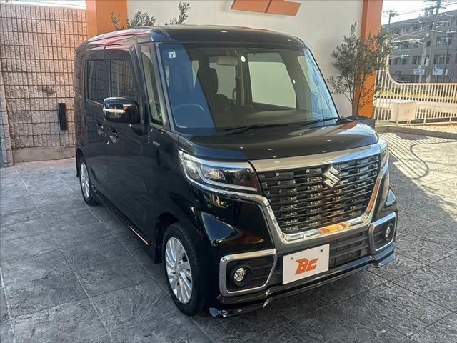 スペーシアカスタム ハイブリッドＧＳ　雹害　禁煙　電動スラ　ナビ　Ｂモニ　ＥＴＣ　フルセグ　ＤＶＤ　ＢＴ　スマートキー　Ｐスタート　Ａライト　横滑り防止　フォグ　純正１４インチＡＷ　Ａストップ　シートヒーター　ＳＲＳエアバッグ　ＡＢＳ（8枚目）