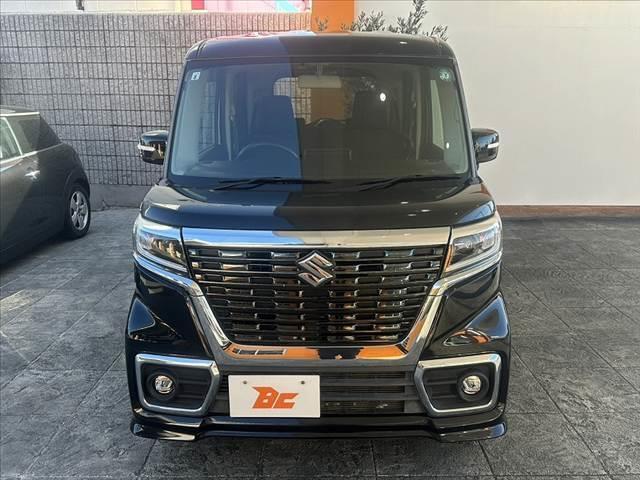 スペーシアカスタム ハイブリッドＧＳ　雹害　禁煙　電動スラ　ナビ　Ｂモニ　ＥＴＣ　フルセグ　ＤＶＤ　ＢＴ　スマートキー　Ｐスタート　Ａライト　横滑り防止　フォグ　純正１４インチＡＷ　Ａストップ　シートヒーター　ＳＲＳエアバッグ　ＡＢＳ（9枚目）