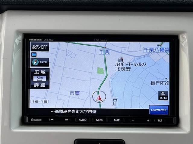 ハスラー 　レーダーブレーキサポート　社外ナビ／ＢＴ／Ｂカメラ　前席シートヒーター　アイドリングストップ　横滑り防止装置　プッシュスタート　スマートキー　シートリフト　純正アルミ　セキュリティ　フォグランプ（5枚目）