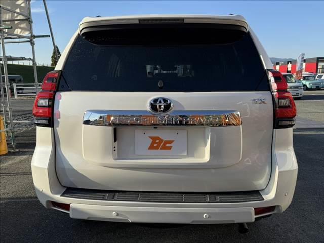 ランドクルーザープラド TX Lパッケージ 後期 7人 社外9インチナビ/Bluetooth サンルーフ Bカメラ ルーフレール クリソナ セーフティセンス LEDヘッド 革巻きステア パワーシート 快適温熱シート レーダークルーズ(14枚目)
