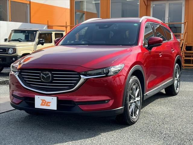 CX-8 XD Lパッケージ 禁煙 6人 純正マツダコネクトナビ 全方位 BOSEサウンドシステム 後席フリップダウンM レーダークルーズ LEDヘッド 革巻きステア ステリモ スマートキー 革シート サンシェード Pバックドア(8枚目)