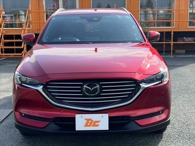 CX-8 XD Lパッケージ 禁煙 6人 純正マツダコネクトナビ 全方位 BOSEサウンドシステム 後席フリップダウンM レーダークルーズ LEDヘッド 革巻きステア ステリモ スマートキー 革シート サンシェード Pバックドア(9枚目)