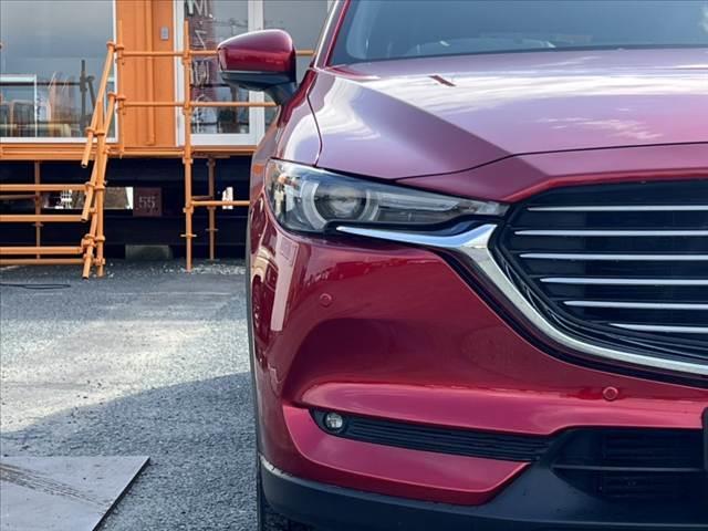 CX-8 XD Lパッケージ 禁煙 6人 純正マツダコネクトナビ 全方位 BOSEサウンドシステム 後席フリップダウンM レーダークルーズ LEDヘッド 革巻きステア ステリモ スマートキー 革シート サンシェード Pバックドア(47枚目)