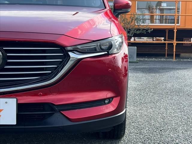 CX-8 XD Lパッケージ 禁煙 6人 純正マツダコネクトナビ 全方位 BOSEサウンドシステム 後席フリップダウンM レーダークルーズ LEDヘッド 革巻きステア ステリモ スマートキー 革シート サンシェード Pバックドア(48枚目)