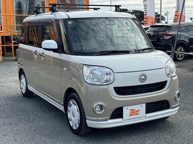 ムーヴキャンバス Xメイクアップリミテッド SAIII 後期 車検整備付 ツートン SA3 パノラマモニター 社外ナビ/フルセグ 両電スラ スマートキー×2 Pスタート ETC シートリフター Aストップ ステリモ レベライザー 横滑り防止機能(10枚目)