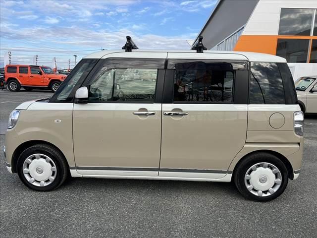 ムーヴキャンバス Xメイクアップリミテッド SAIII 後期 車検整備付 ツートン SA3 パノラマモニター 社外ナビ/フルセグ 両電スラ スマートキー×2 Pスタート ETC シートリフター Aストップ ステリモ レベライザー 横滑り防止機能(11枚目)