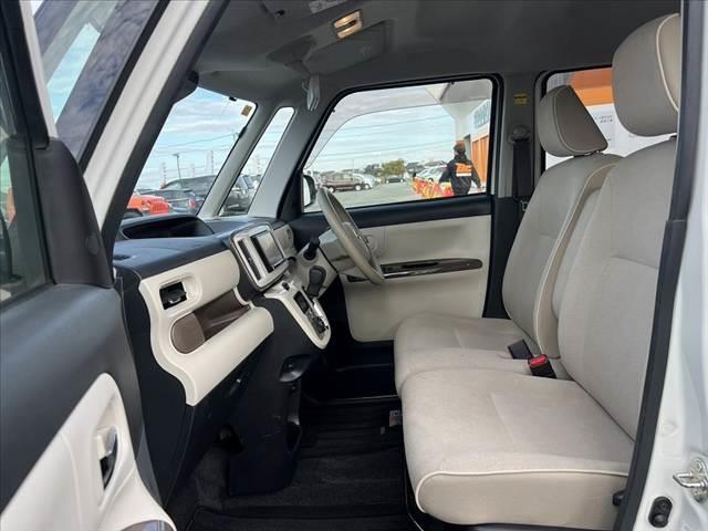 ムーヴキャンバス Xメイクアップリミテッド SAIII 後期 車検整備付 ツートン SA3 パノラマモニター 社外ナビ/フルセグ 両電スラ スマートキー×2 Pスタート ETC シートリフター Aストップ ステリモ レベライザー 横滑り防止機能(17枚目)