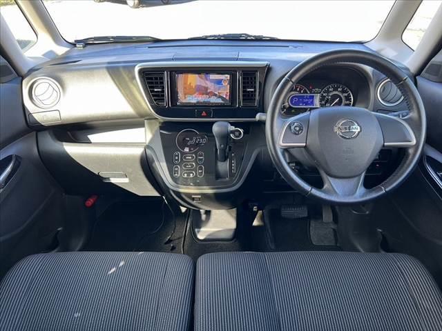 デイズルークス ハイウェイスター X 後期 エマブレ アラビュー 社外ナビ 地デジ BT インテリキー Pスタート 電スラ Aストップ ETC LEDヘッドライト フォグ Aライト シートリフター 電格ミラー チルトステアリング(2枚目)