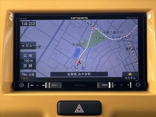 ハスラー 　後期　車検整備付　ツートン　社外ナビ　地デジ　デュアルカメラブレーキＳ　Ｂモニター　Ａストップ　ＨＩＤヘッドライト　Ａライト　スマートキー×２　Ｐスタート　シートヒーター　シートリフター　Ｐガラス（23枚目）