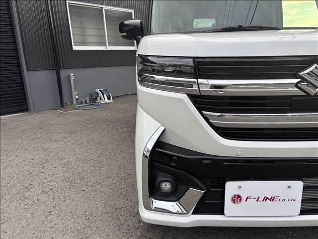 スペーシアカスタム ハイブリッドＸＳターボ　届出済未使用車　スズキセーフティサポート　プッシュスタート　ハーフレザーシート　シートヒーター　両側パワスラ　ＬＥＤヘッド／フォグ／シーケンシャルターンランプ　純正１５インチＡＷ　電格ウインカーミラー（10枚目）