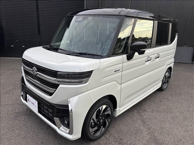 スペーシアカスタム ハイブリッドＸＳターボ　届出済未使用車　スズキセーフティサポート　プッシュスタート　ハーフレザーシート　シートヒーター　両側パワスラ　ＬＥＤヘッド／フォグ／シーケンシャルターンランプ　純正１５インチＡＷ　電格ウインカーミラー（12枚目）