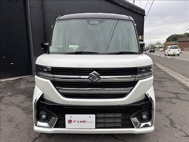 スペーシアカスタム ハイブリッドXSターボ 届出済未使用車 メーカー9インチメモリーナビ 全方位モニター スズキセーフティサポート ハーフレザーシート シートヒーター 両側パワスラ LEDヘッド/フォグ/シーケンシャルターンランプ(9枚目)