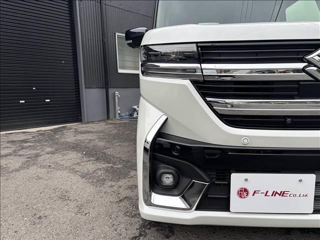 スペーシアカスタム ハイブリッドXSターボ 届出済未使用車 メーカー9インチメモリーナビ 全方位モニター スズキセーフティサポート ハーフレザーシート シートヒーター 両側パワスラ LEDヘッド/フォグ/シーケンシャルターンランプ(10枚目)