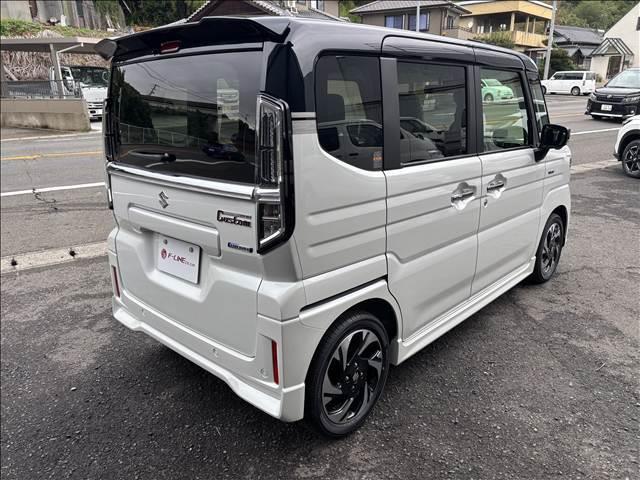 スペーシアカスタム ハイブリッドXSターボ 届出済未使用車 メーカー9インチメモリーナビ 全方位モニター スズキセーフティサポート ハーフレザーシート シートヒーター 両側パワスラ LEDヘッド/フォグ/シーケンシャルターンランプ(17枚目)