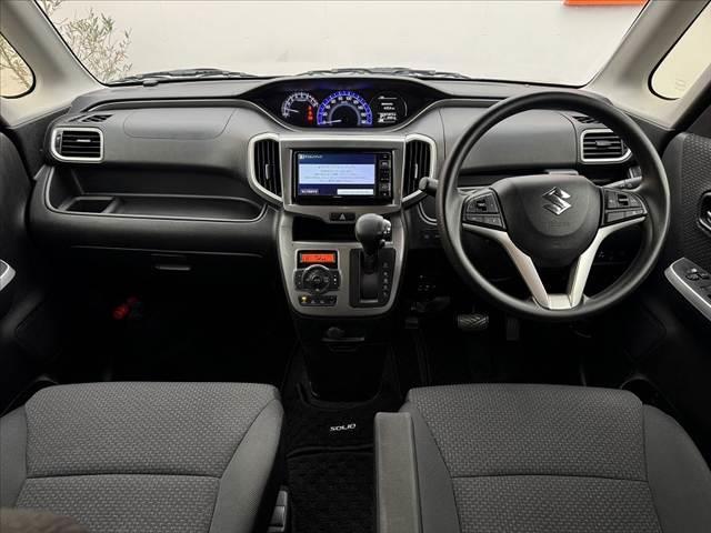 ソリオ ハイブリッドＭＸ　禁煙車　車検整備付　後期　セーフティサポート　電スラ　ナビ　Ｂカメラ　レーダークルーズコントロール　Ａストップ　ＥＴＣ　ドラレコ　シートヒーター　ステアリングスイッチ　ＳＲＳエアバッグ　アームレスト（2枚目）