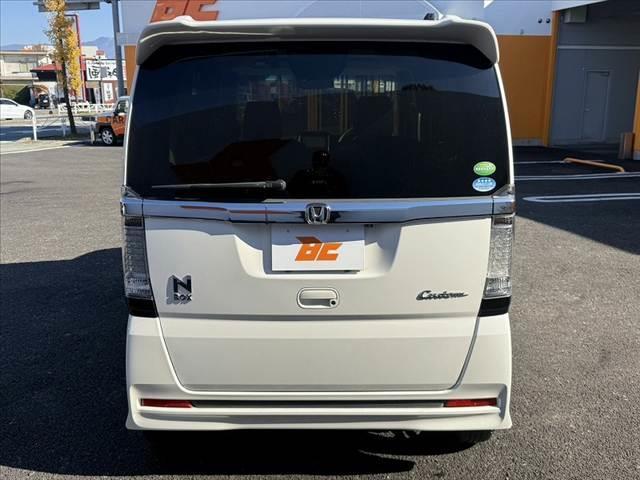 N-BOXカスタム G・Lパッケージ 禁煙車 車検整備付 後期 純ナビ フルセグ バックカメラ 電スラ HIDヘッド オートライト フォグ スマートキー Rサンシェード 純14インチAW ETC ドラレコ ステリモ イージークローザー(14枚目)