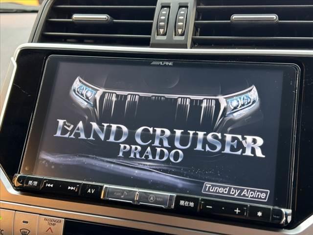 ランドクルーザープラド TX Lパッケージ 禁煙車 後期 ムーンルーフ ルーフレール OPアルミ 9インチナビ フルセグ Bカメラ HDMI パワーシート シートヒーター ベンチレーション LEDヘッド 電動格納シート クルコン ETC(3枚目)