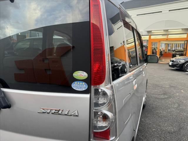 ステラ 　禁煙車　車検整備付　オーディオ　キーレスキー　電格ミラー　レベライザー　１２Ｖソケット　プライバシーガラス　ウレタン製ステア　ＳＲＳエアバック　外１４インチＡＷ　オートエアコン　シートリフター（35枚目）