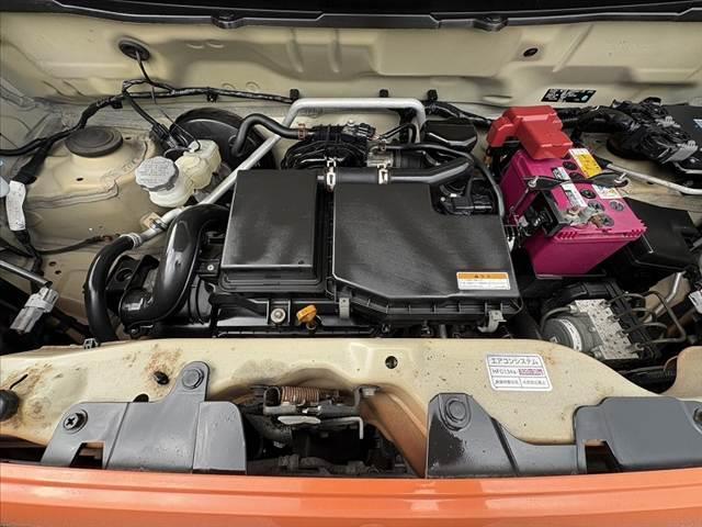 ハスラー Ｇ　ツートン　車検整備付　禁煙　エネチャージ　衝突軽減ブレーキ　プッシュスタート　スマートキーＸ２　電格ミラー　ＡＡＣ　シートヒーター　Ａストップ　シート下ＢＯＸ　ＣＤ　ＡＭ／ＦＭラジオ　アームレスト（46枚目）