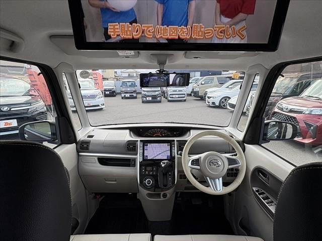 タント Ｘ　ＳＡ　禁煙　車検整備付　純正８インチナビ　フリップダウンモニター　電動スライドドア　Ｐスタート　ＢＴ　フルセグ　Ｂカメラ　ミラー型ドラレコ　ＬＥＤ　社外ＡＷ　ロールサンシェード　レザー調シートカバー　ＡＡＣ（2枚目）