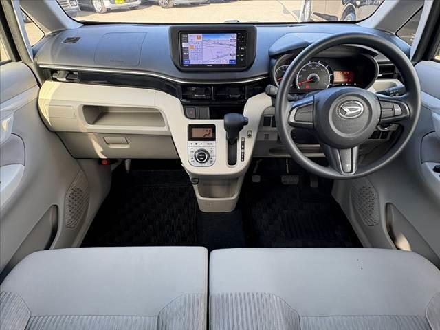 ムーヴ X SAIII 車検整備付 後期 ナビ Pスタ シートヒーター 地デジ スマートキー Aライト AAC 純正14AW Aストップ 電格 横滑防止 レベライザー アームレスト ベンチシート チルトステア シートリフター(2枚目)