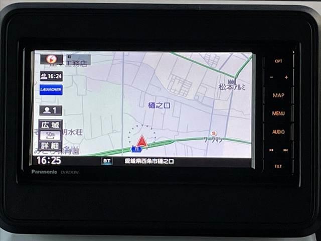 スペーシア ハイブリッドG ナビ フルセグ BT Bカメラ セーフティS DVD Pスタート Aライト 電格ミラー エコクール AAC リアヒーターダクト アームレスト ABS Wエアバッグ 横滑り防止機能 マットバイザー(3枚目)