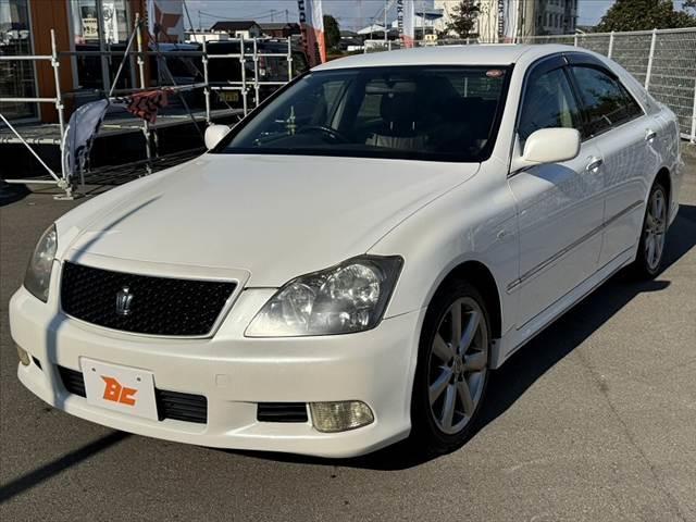 クラウン アスリート　後期　純正ＨＤＤナビ　革シート　Ｐシート　シートヒーター　Ｂモニター　ＨＩＤ　フォグ　クルコン　ＡＷ　革巻きステアリング　ＡＡＣ　Ｐスタート　ＶＳＣ　ＴＲＣ　電動格納ドアミラー　リアアンダースポイラー（10枚目）